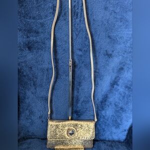 kate spade Gold Glitter Crossbody Bag with Storybook lining